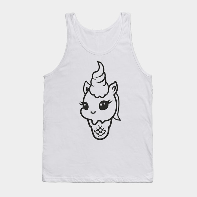 Ice Cream Unicorn Tank Top by aceofspace